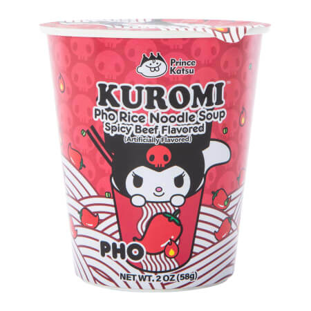 Kuromi Spicy Beef Pho Rice Cup Noodles - Hello Kitty